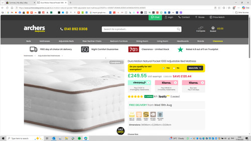 Two 200cm king size - two,